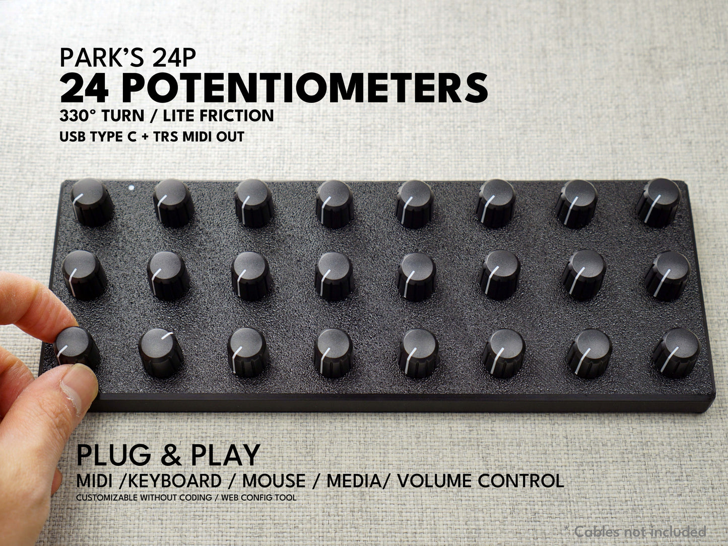 ParksTool 24P (24 Potentiometers) MIDI Controller